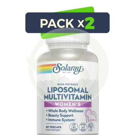 Pack 2x Multivitamínico Liposomal para Mujeres 60 Cápsulas Solaray