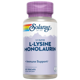 L-Lysine e Monolaurin 60 Capsule Vegetali Solaray