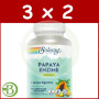 Pack 3x2 Papaya Enzyme 90 Comprimidos Masticables Sabor Piña Solaray