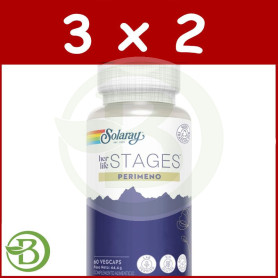 Pack 3x2 Perimeno Stages 60 Cápsulas Vegetales Solaray
