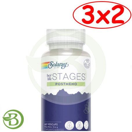 Pack 3x2 Postmeno Stages 60 Cápsulas Vegetales Solaray