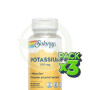 Pack 3x Potasio 500Mg 60 Cápsulas Vegetales Solaray