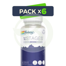 Pack 6x Deseo Stages 60 Cápsulas Vegetales Solaray