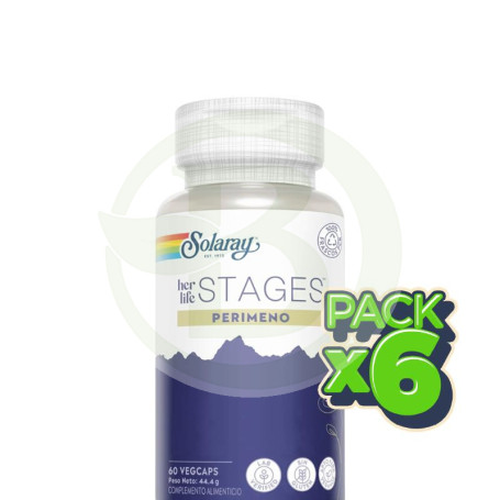 Pack 6x Perimeno Stages 60 Cápsulas Vegetales Solaray