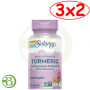 Pack 3x2 Cúrcuma con Bromelaína y Boswellia 60 Cápsulas Vegetales Solaray