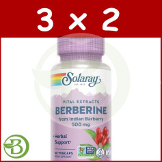Pack 3x2 Berberina 500Mg 60 Capsule Vegetali Solaray
