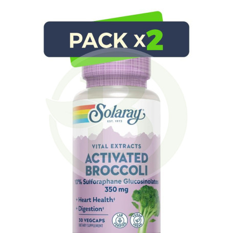 Pack 2x Extracto De Semilla De Brócoli Activado 30 Cápsulas Solaray