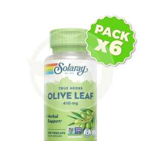 Pack 6x Hoja De Olivo 410Mg 100 Cápsulas Vegetales Solaray