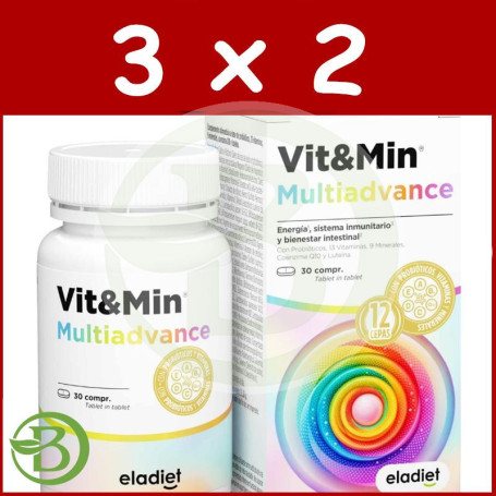 Pack 3x2 Vit&Min Multiadvance 30 Comprimidos Eladiet