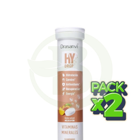 Pack 2x Hydrop Electrolitos Efervesc. Melocotón 18 Comprimidos Drasanvi
