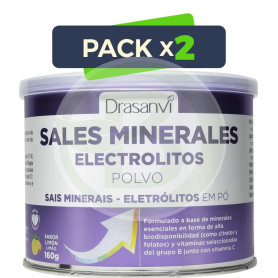 Pack 2x Sales Minerales Electrolitos Puros Sabor Limón 160G Drasanvi