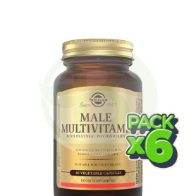 Pack 6x Male Multivitamin 60 Cápsulas Vegetales Solgar