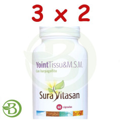 Confezione 3x2 Yoint Tessuto e MSM con Artiglio del Diavolo 60 Capsule Sura Vitasan