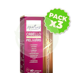 Pack 3x Cabello Piel y Uñas 60 Capsule Estado Puro