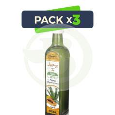 Pack 3x Succo Di Aloe Vera con Papaya 500Ml. Tongil