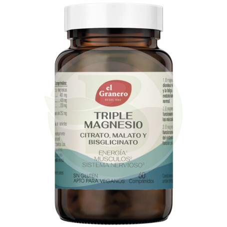 Triple Magnesio 60 Comprimidos el Granero
