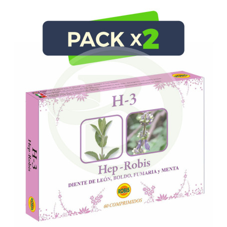 Pack 2x Hepa Robis H-3 60 Comprimidos Robis