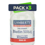 Pack 3x Biotina 500µg. Lamberts