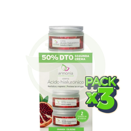 Pack 3x Pack Crema De Ácido Hialurónico 2ª Unidad 50% 2X50ml Armonia