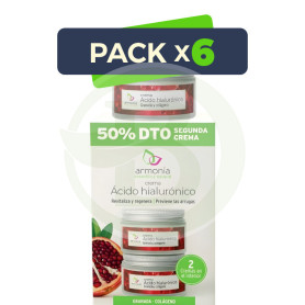 Pack 6x Pack Crema De Ácido Hialurónico 2ª Unidad 50% 2X50ml Armonia