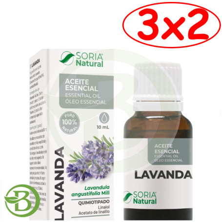 Pack 3x2 Aceite Esencial De Lavanda 10Ml Soria Natural