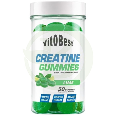 Creatine Gummies Sabor Lima 50 Gominolas Vit.o.best