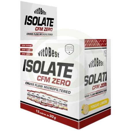 Isolate Cfm Zero Sabor Yogur De Limón 15 Sobres Vit.o.best