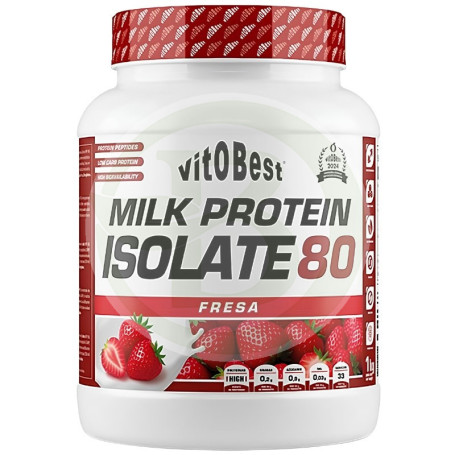 Milk Protein Isolate 80 Sabor Fresa 1Kg Vit.o.best