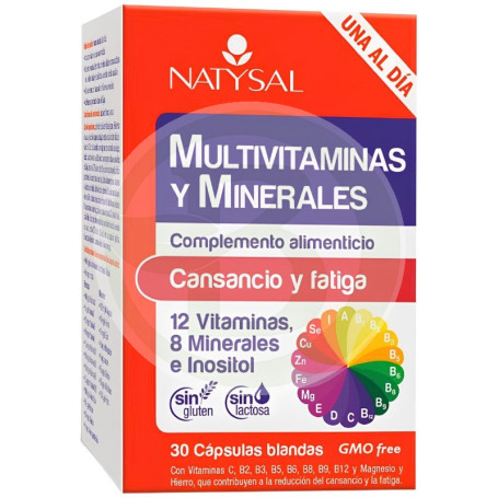 Multivitaminas y Minerales Mujer Probióticos 30 Cápsulas Natysal