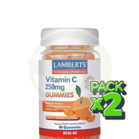 Pack 2x Vitamina C 250Mg 60 Gummies Lamberts